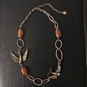 ICING BIRDS IN FLIGHT EMBELLISHED NECKLACE 17 inch